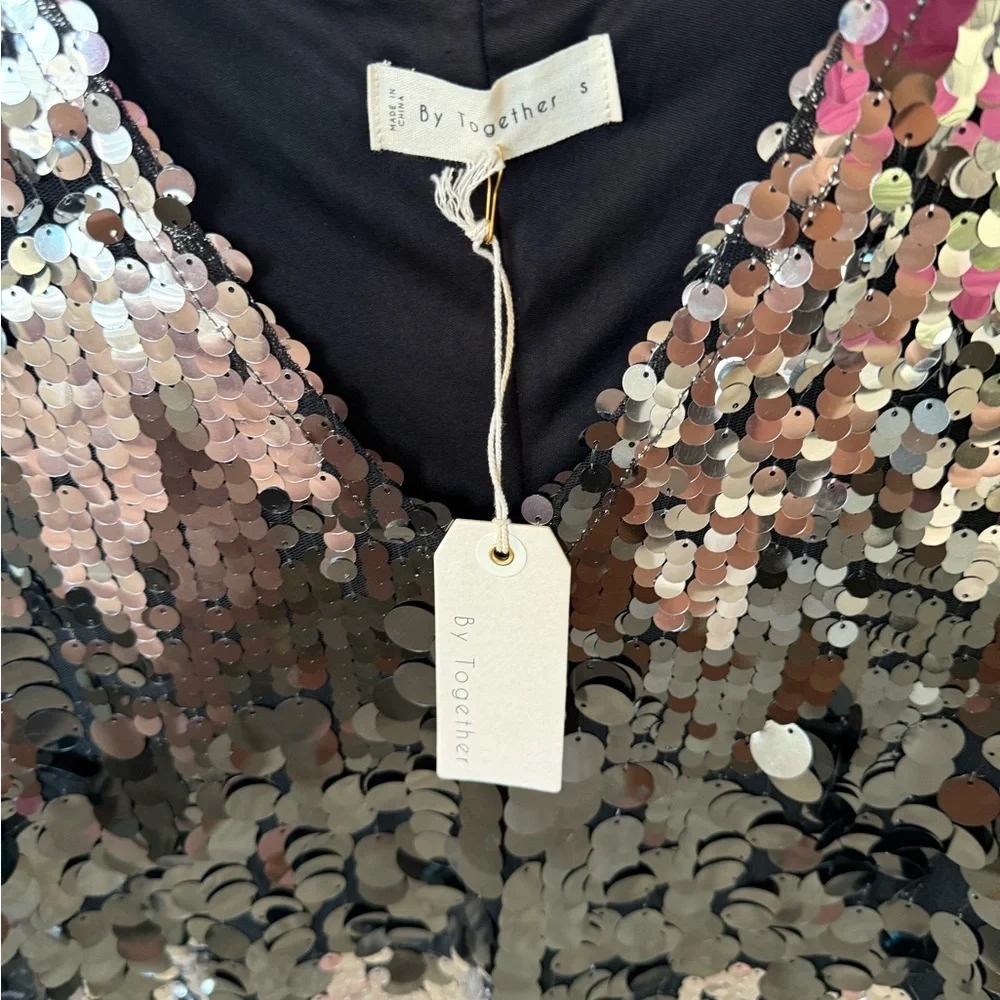 NWT By Together By Together Silvia Sequin Disco Party Dress, S - Picture 3 of 9